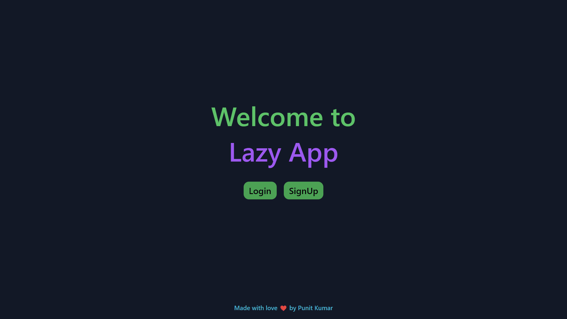 Lazy App